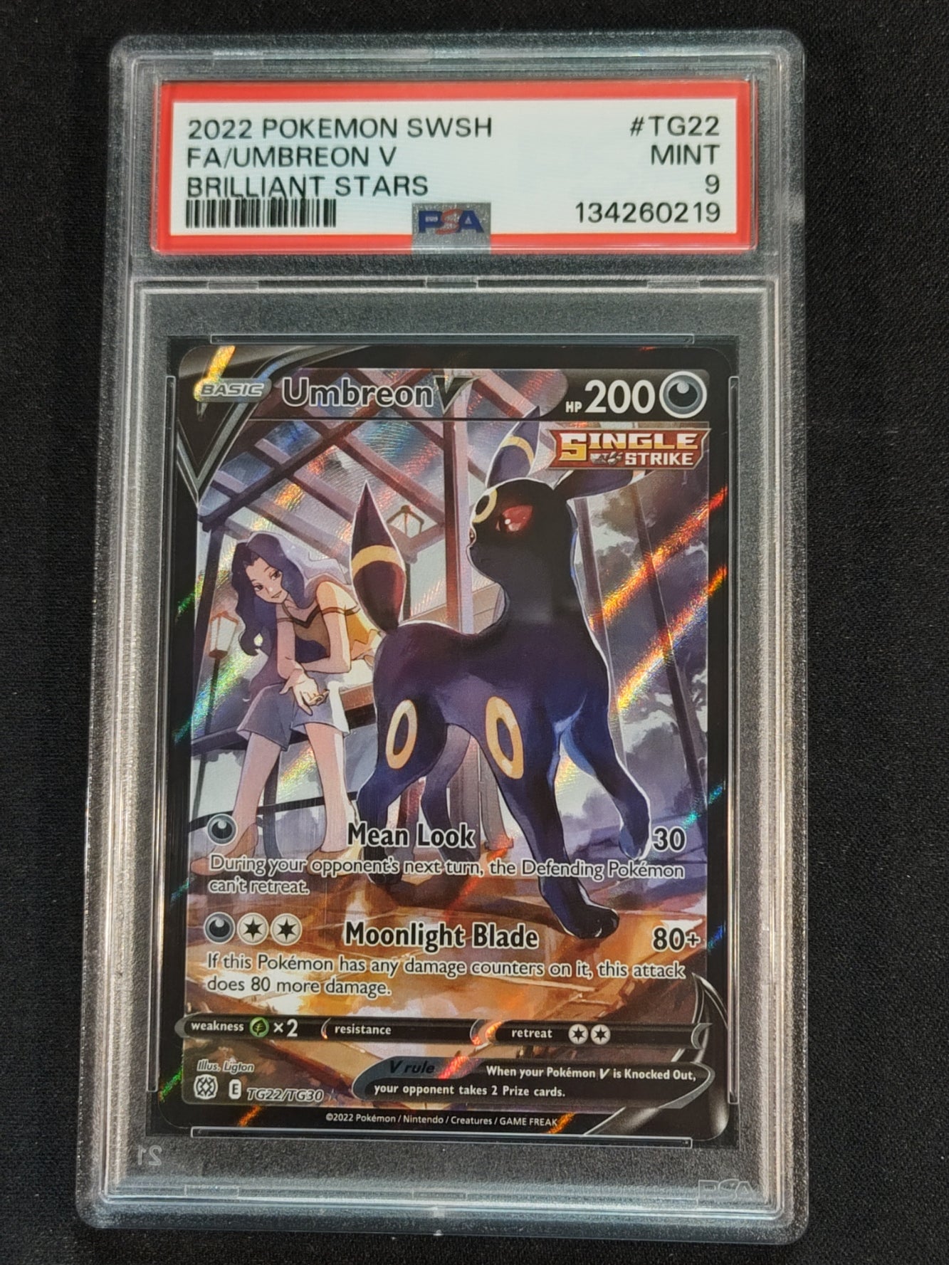 Umbreon V TG22/TG30 Brilliant Stars Trainer Gallery PSA 9
