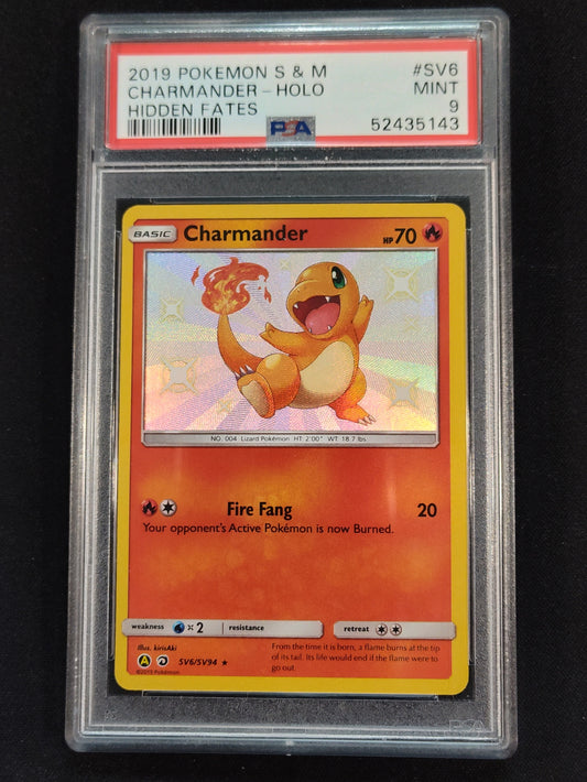 Charmander SV6/SV94 Hidden Fates PSA 9