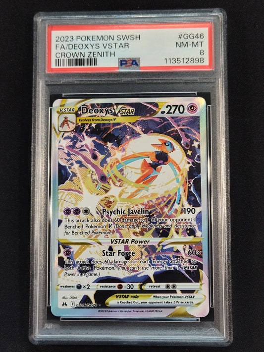 Deoxys VSTAR GG46/GG70 Crown Zenith Galarian Gallery PSA 8