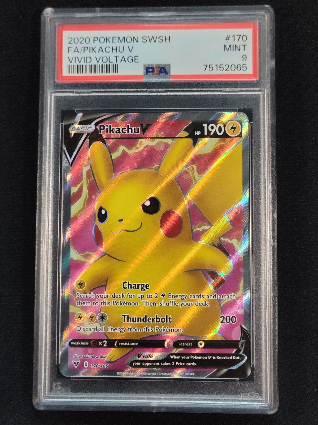 Pikachu V 170/185 Vivid Voltage PSA 9