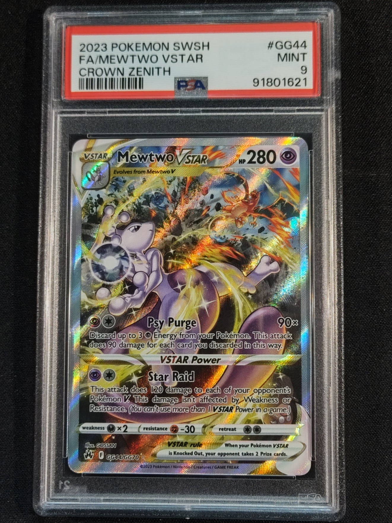 Mewtwo VSTAR GG44/GG70 Crown Zenith Galarian Gallery PSA 9