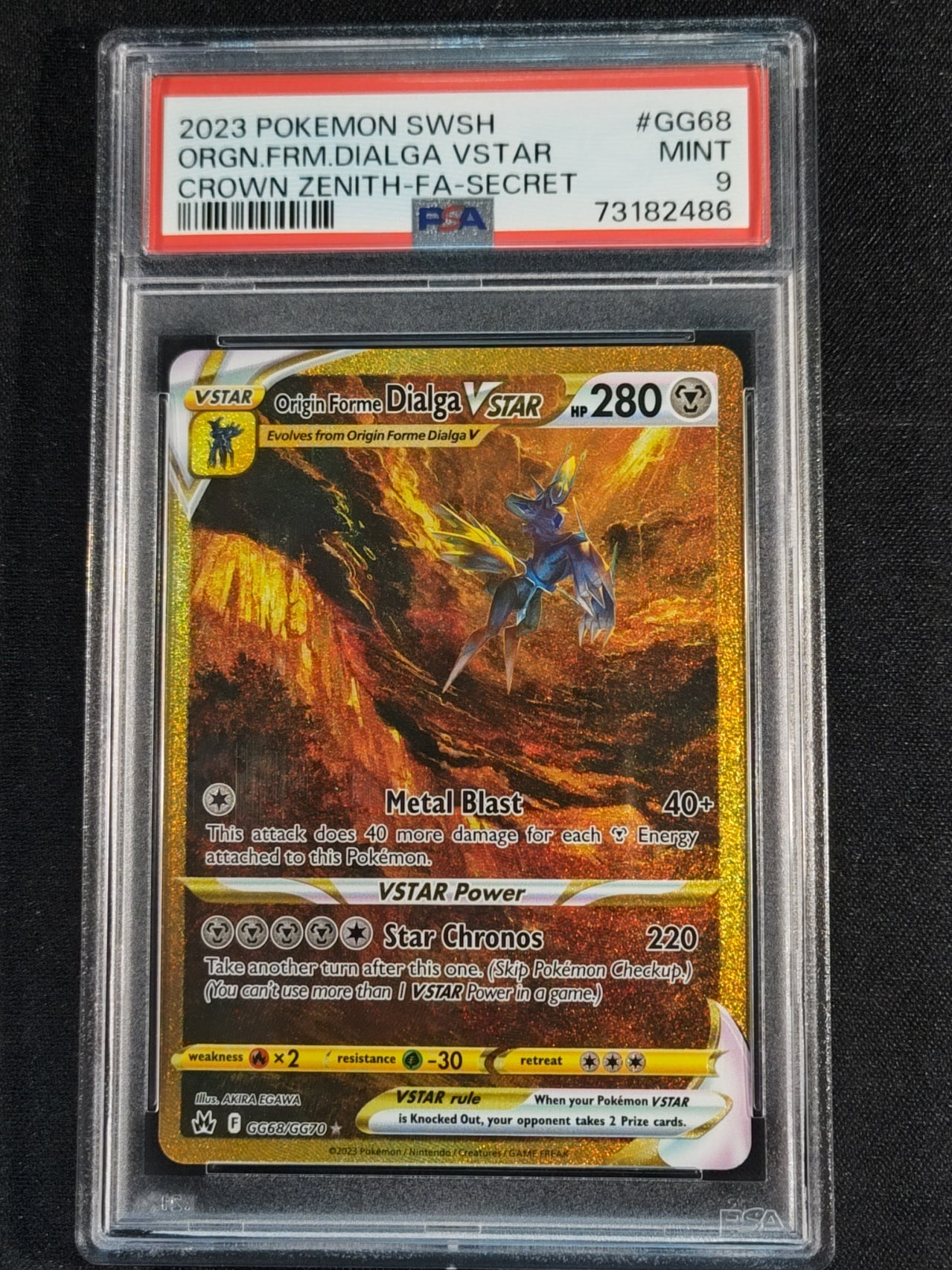 Origin Forme Dialga VSTAR GG68/GG70 Crown Zenith Galarian Gallery PSA 9