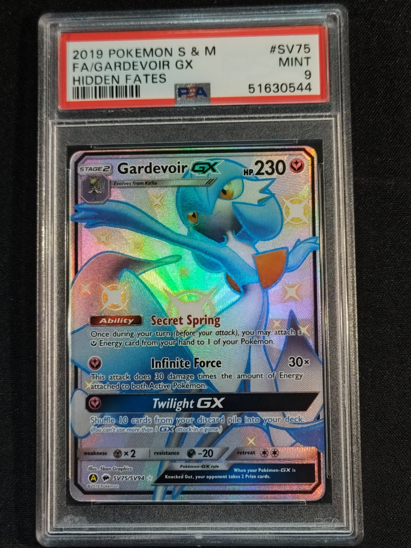 Gardevoir GX SV75/SV94 Hidden Fates PSA 9