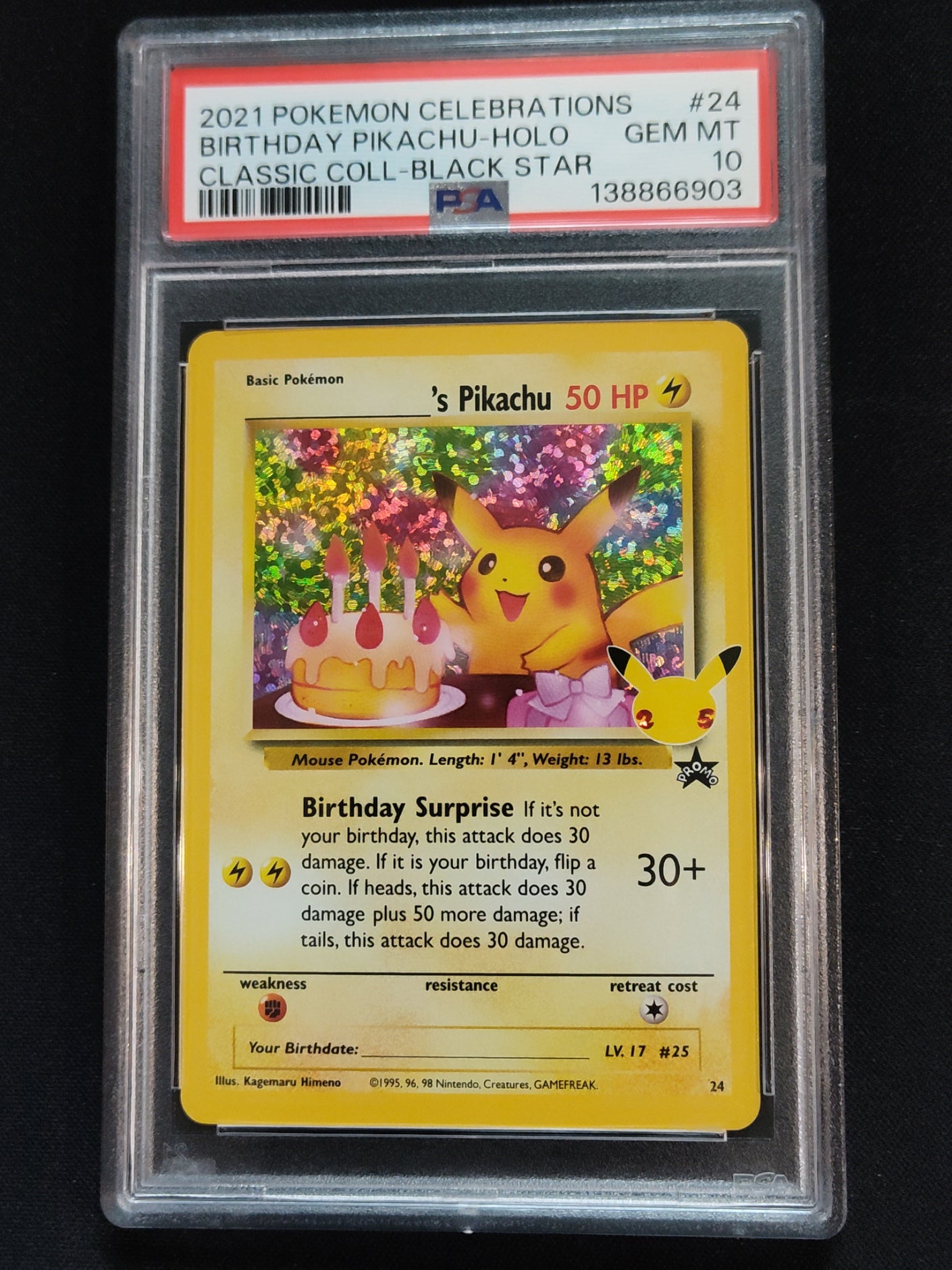 ______'s Pikachu 24/53 Celebrations PSA 10