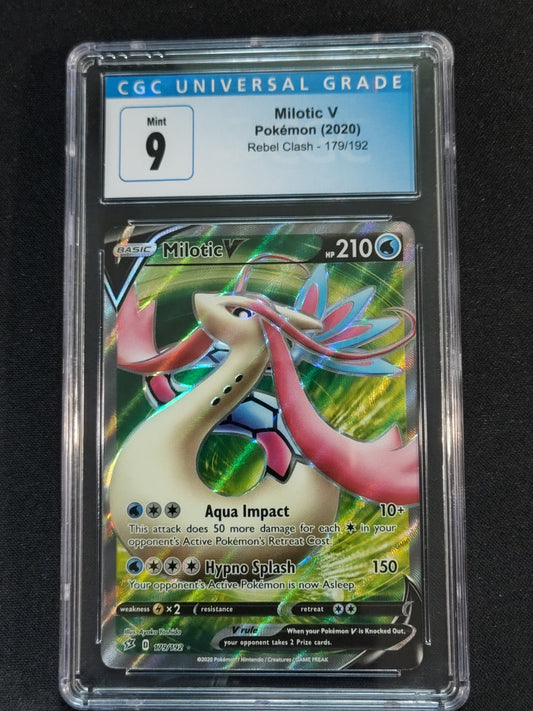 Milotic V 179/192 Sword & Shield Rebel Clash CGC 9