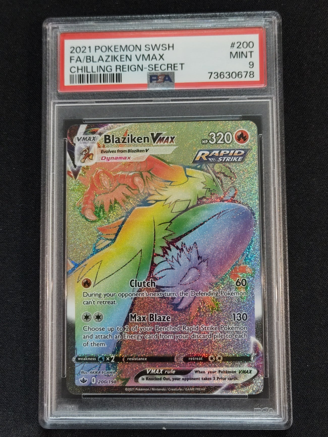 Blaziken VMAX 200/198 Chilling Reign PSA 9