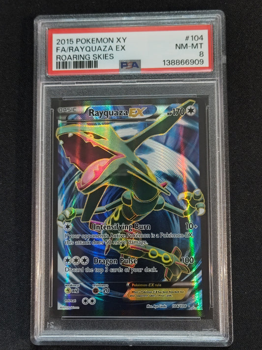 Rayquaza EX 104/108 Roaring Skies PSA 8