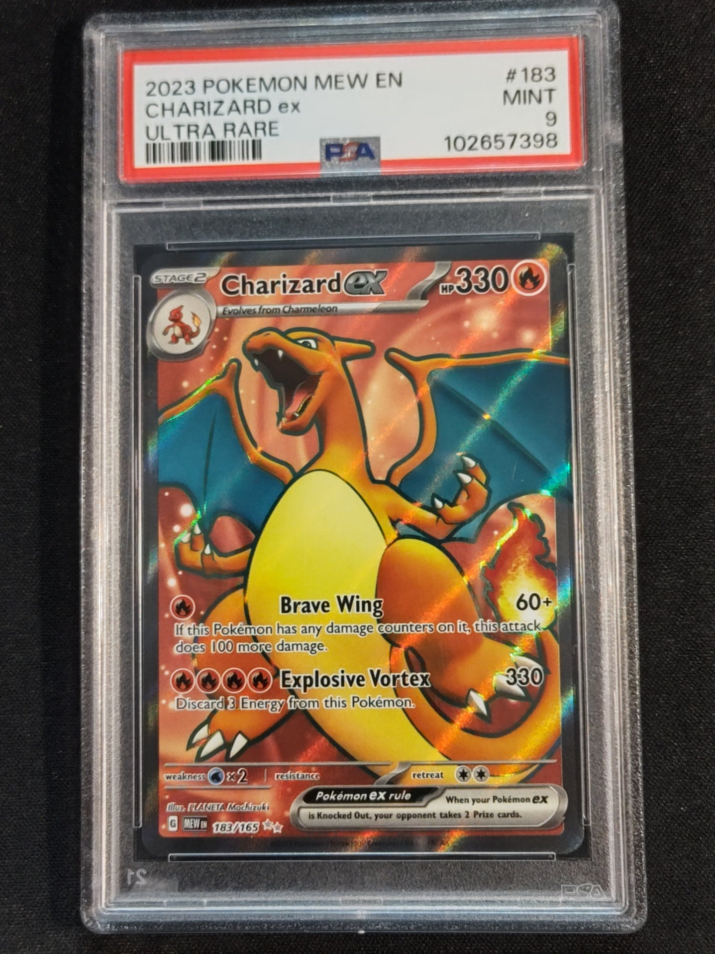 Charizard ex 183/165 Scarlet & Violet 151 PSA 9