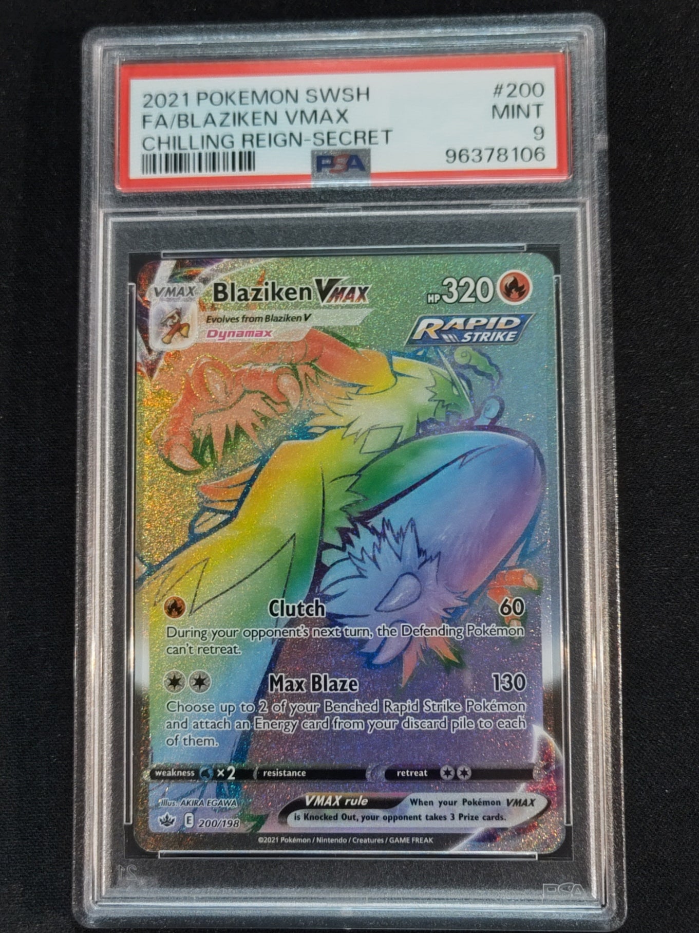 Blaziken VMAX 200/198 Chilling Reign PSA 9