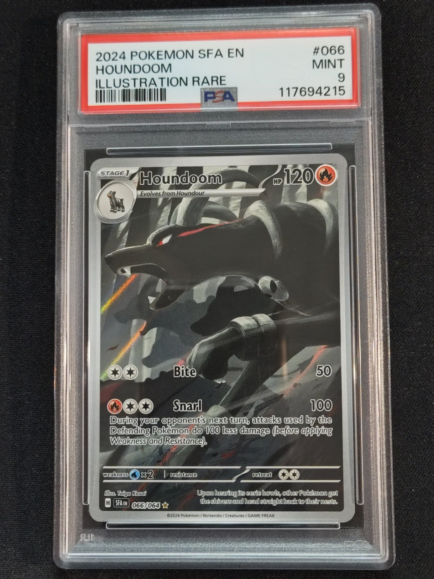 Houndoom 66/64 Shrouded Fable PSA 9