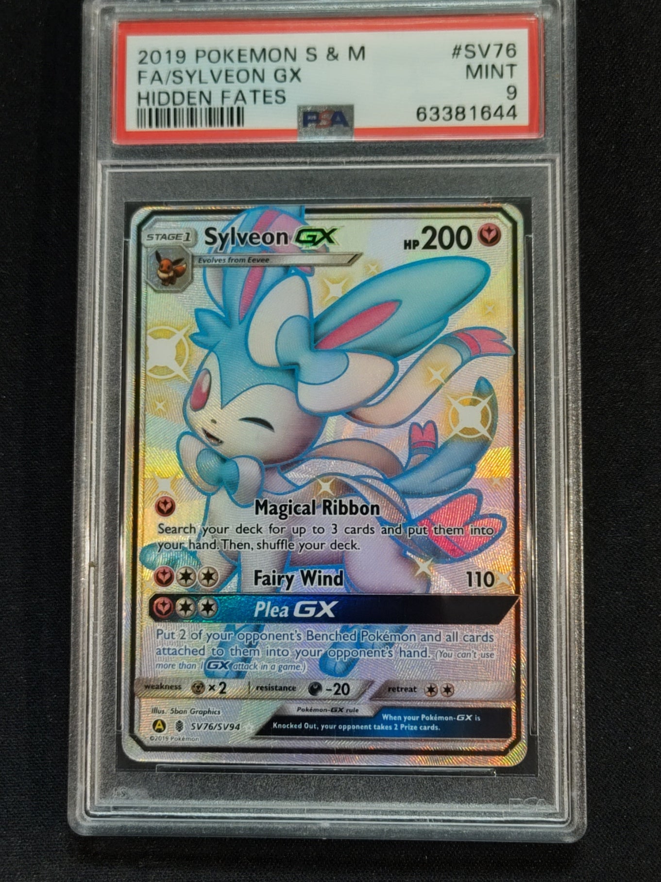 Sylveon GX SV76/SV94 Hidden Fates PSA 9