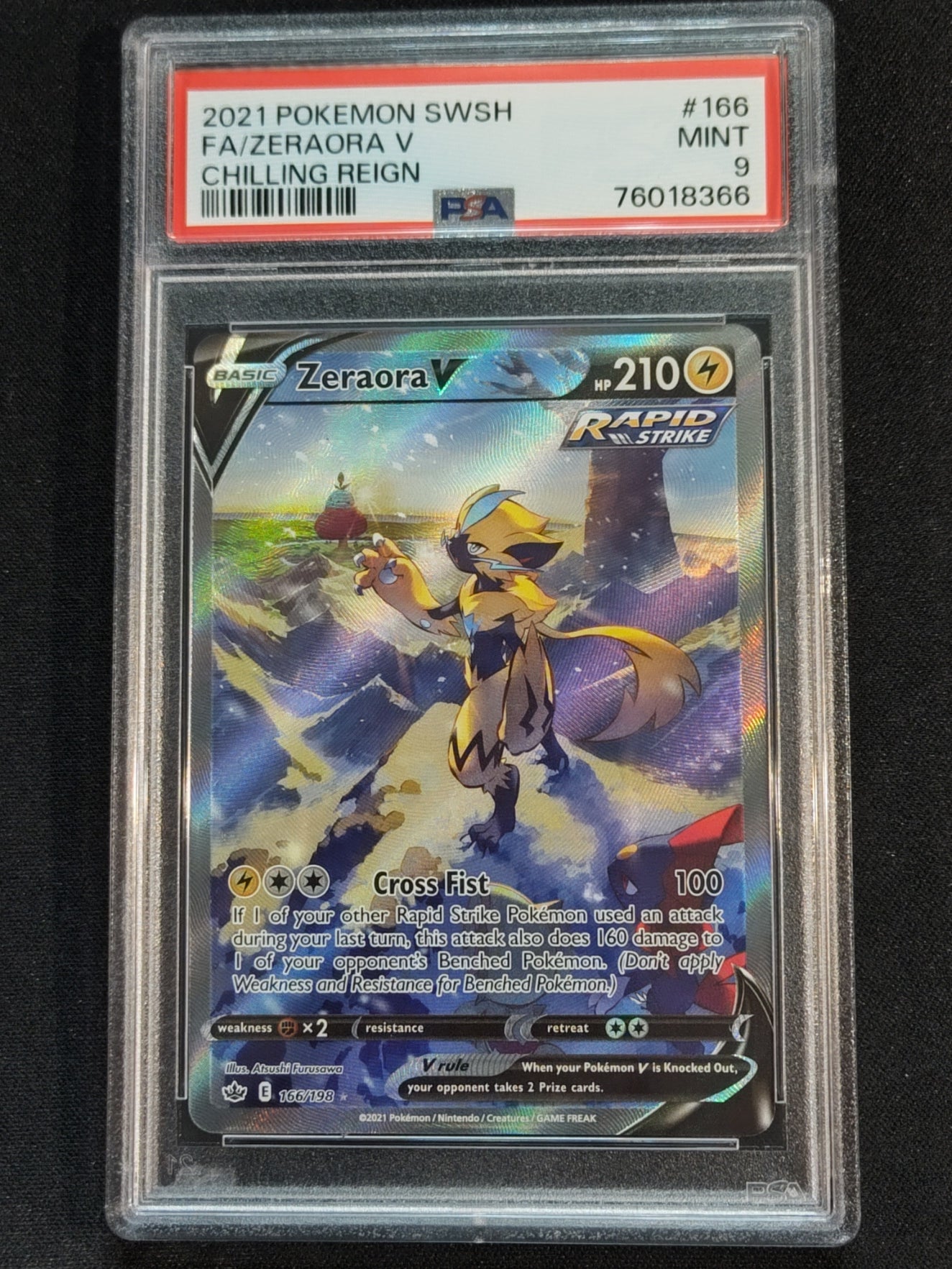 Zeraora V 166/198 Chilling Reign PSA 9