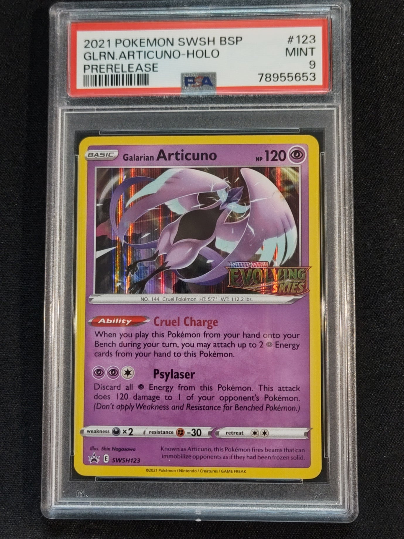 Galarian Articuno SWSH123 Sword & Shield Promo PSA 9