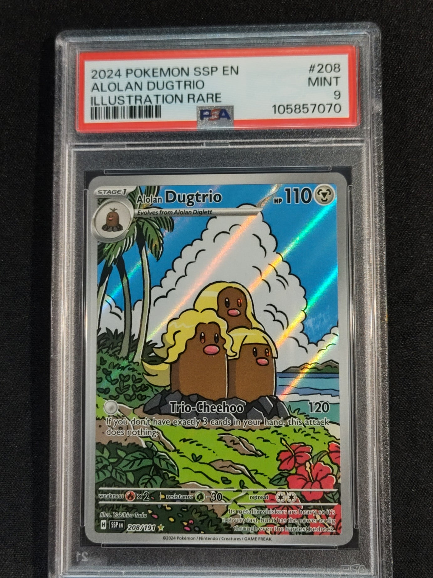 Alolan Dugtrio 208/191 Surging Sparks PSA 9