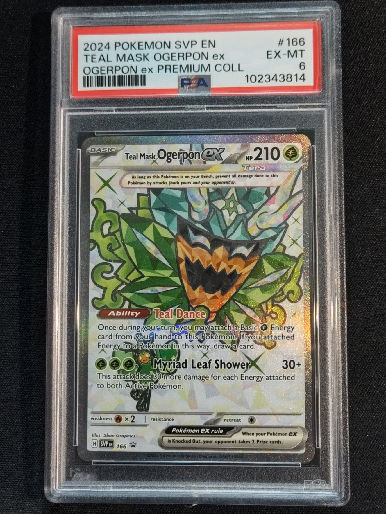 Teal Mask Ogerpon ex 166 Scarlet & Violet Promo PSA 6