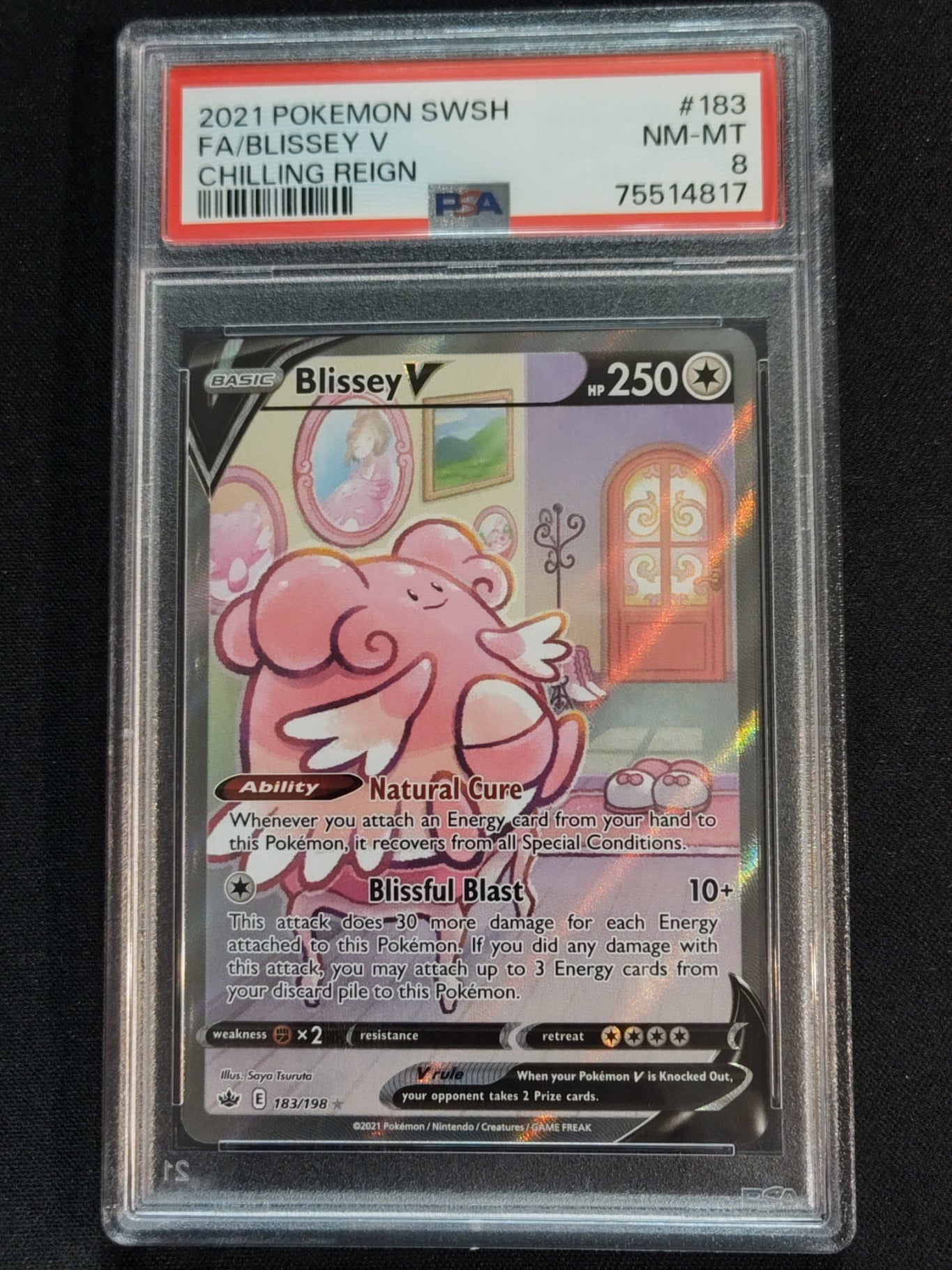 Blissey V 183/198 Chilling Reign PSA 8