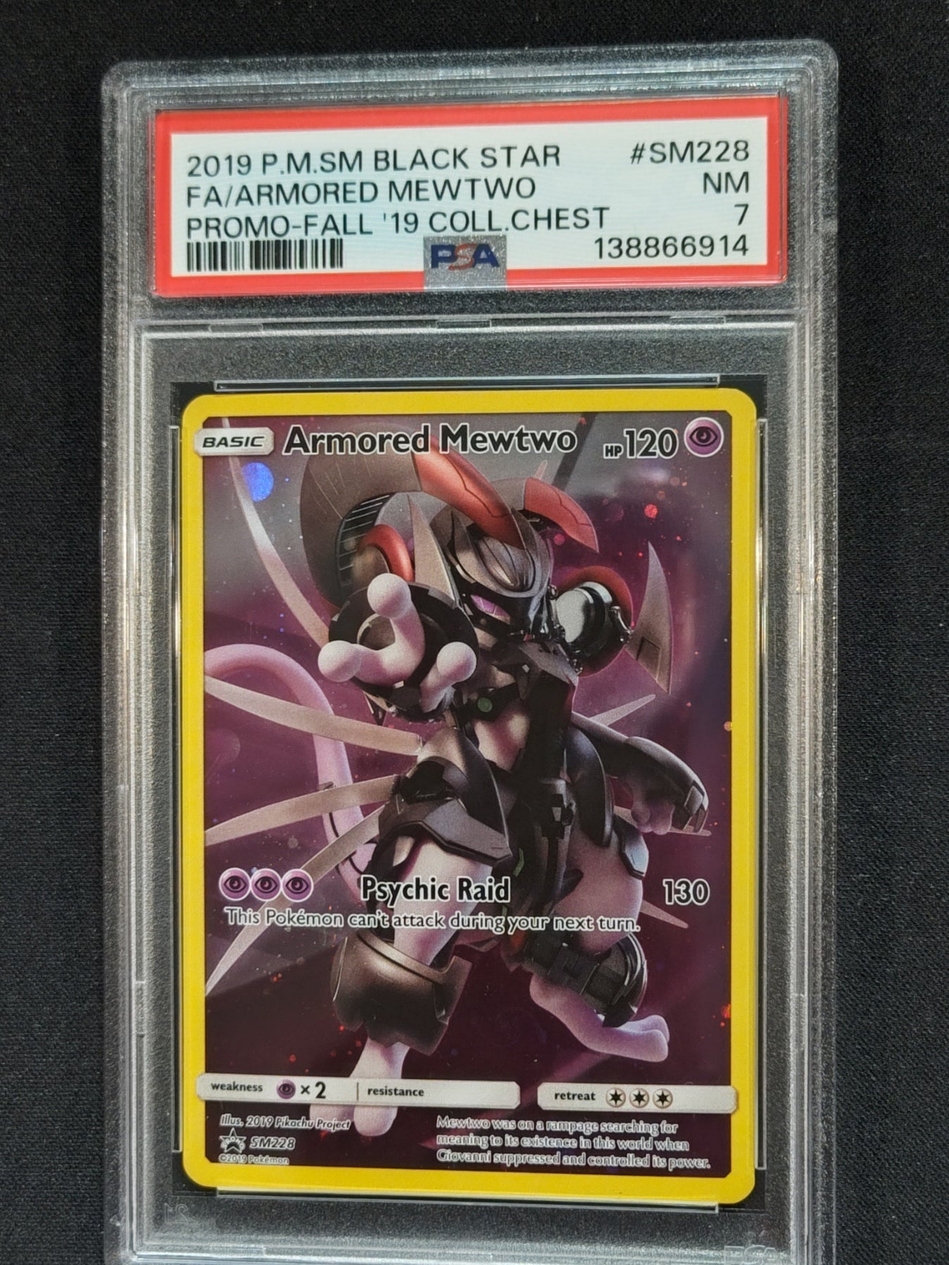 Armored Mewtwo SM228 Sun & Moon Promos PSA 7