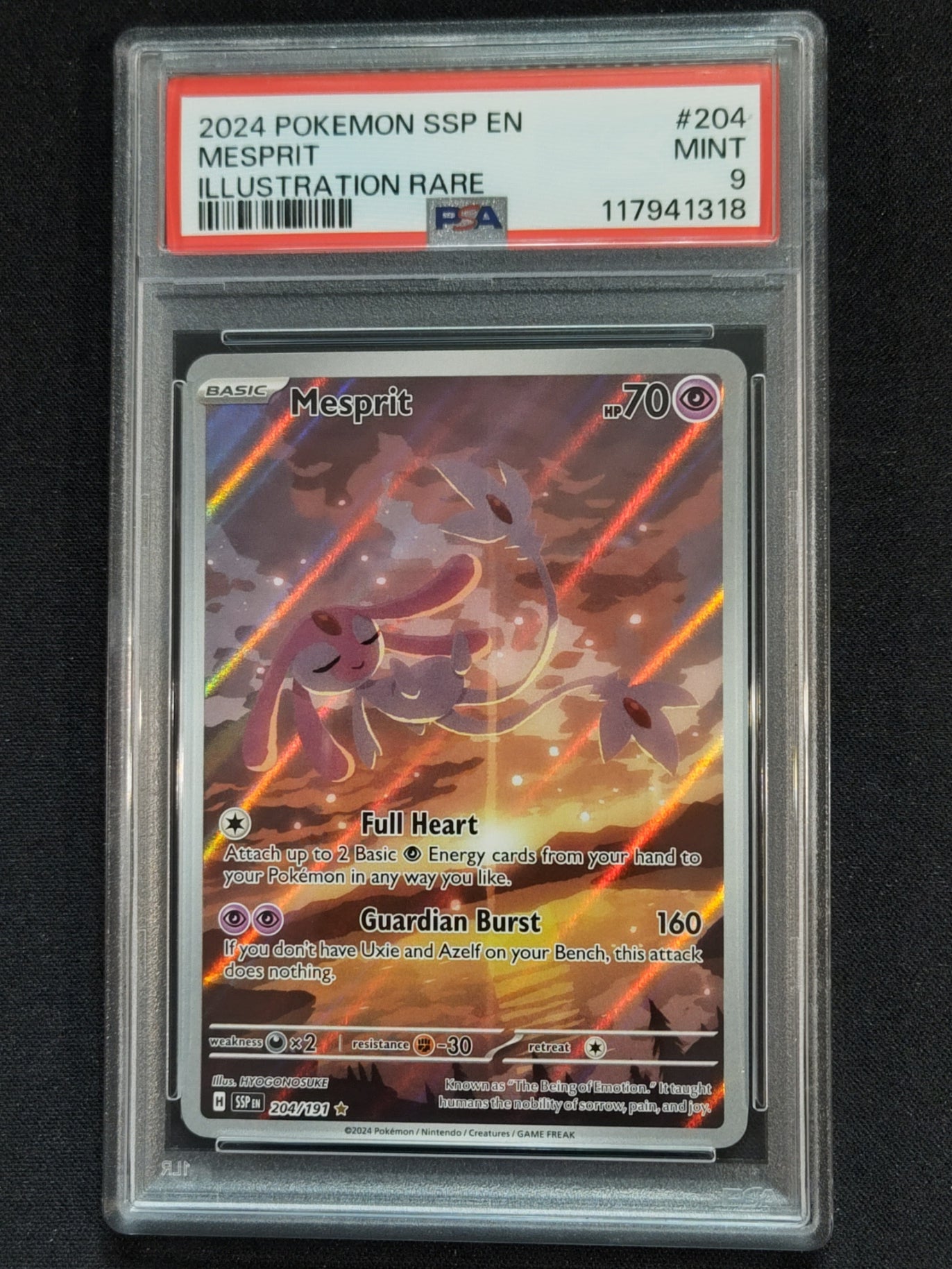 Mesprit 204/191 Surging Sparks PSA 9