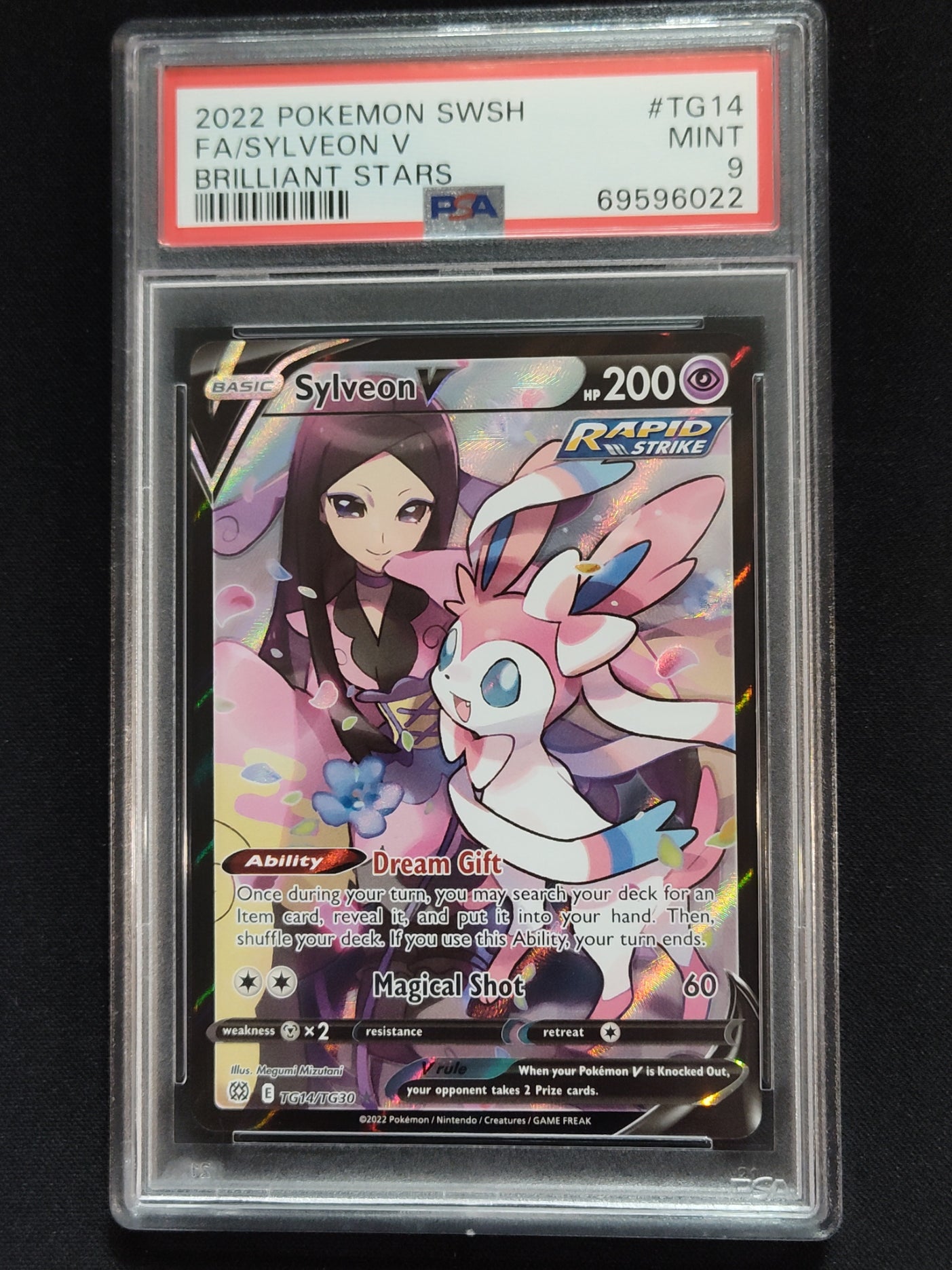 Sylveon V TG14/TG30 Brilliant Stars Trainer Gallery PSA 9