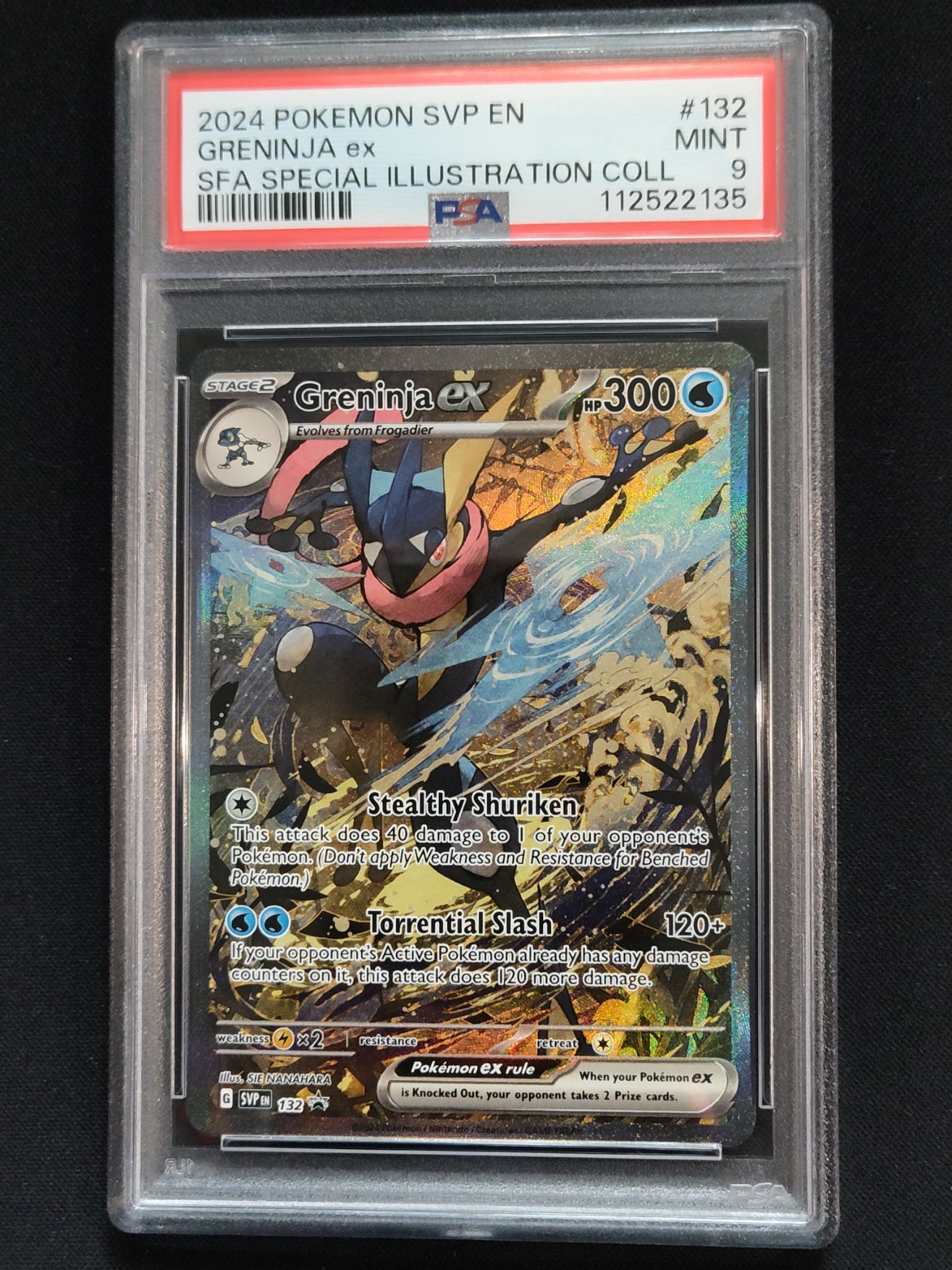 Greninja ex 132 Scarlet & Violet Promo PSA 9