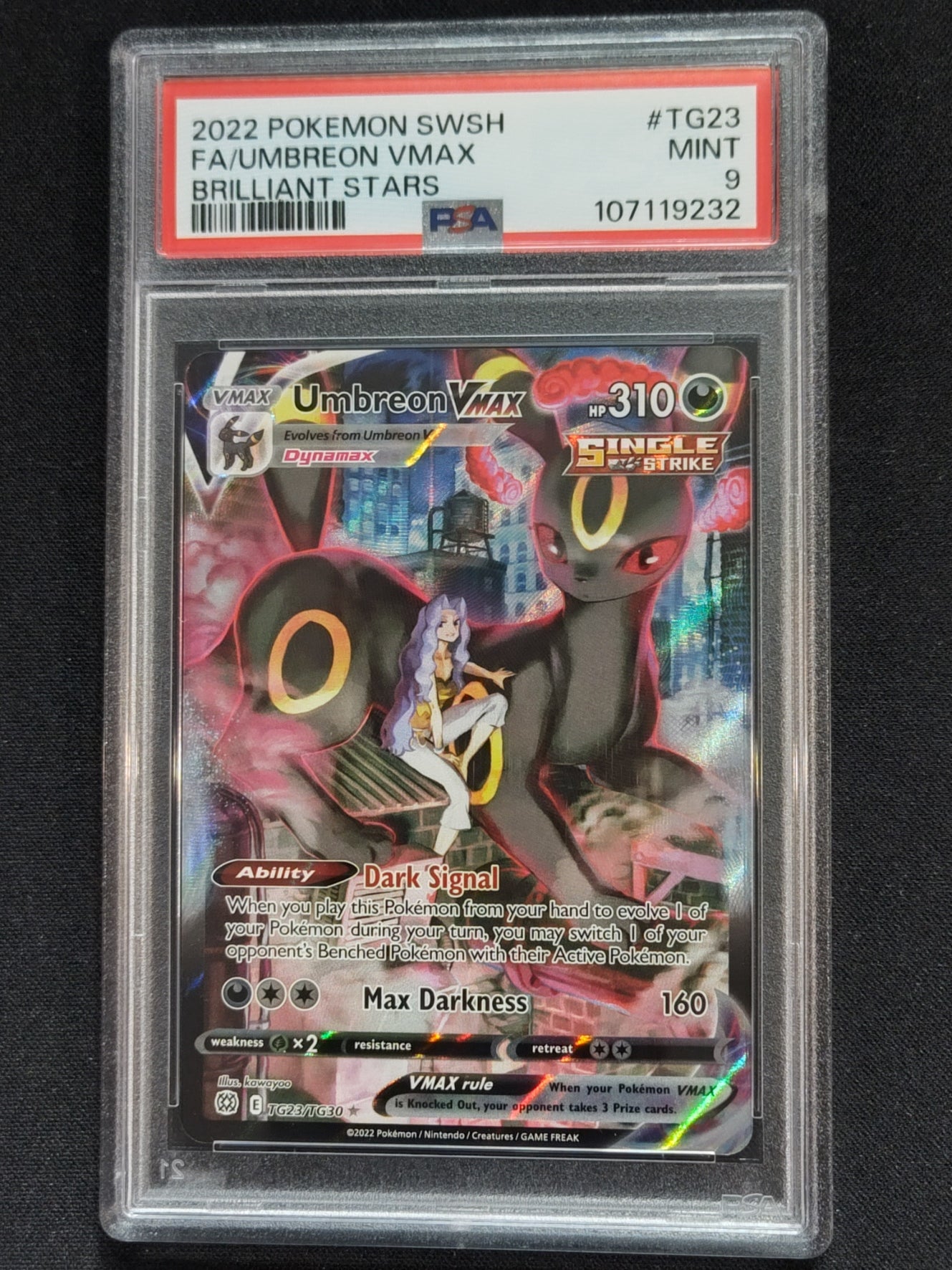 Umbreon VMAX TG23/TG30 Brilliant Stars Trainer Gallery PSA 9