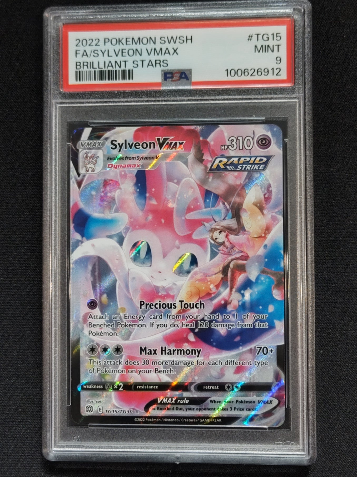 Sylveon VMAX TG15/TG30 Brilliant Stars Trainer Gallery PSA 9
