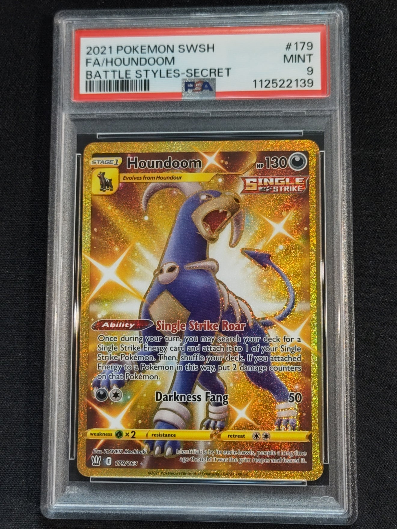 Houndoom 179/163 Battle Styles PSA 9