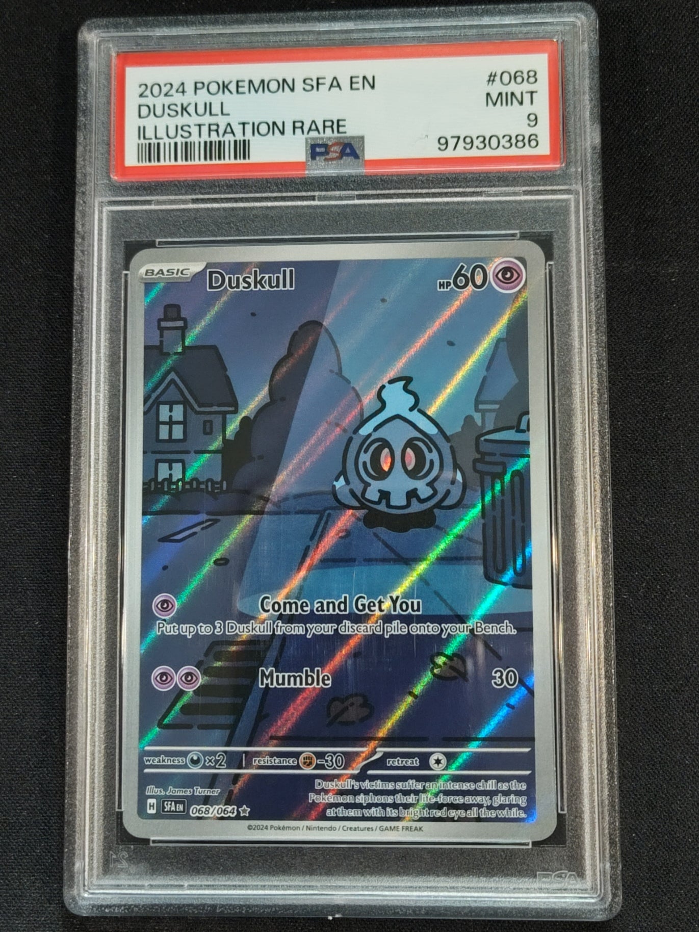 Duskull 68/64 Shrouded Fable PSA 9
