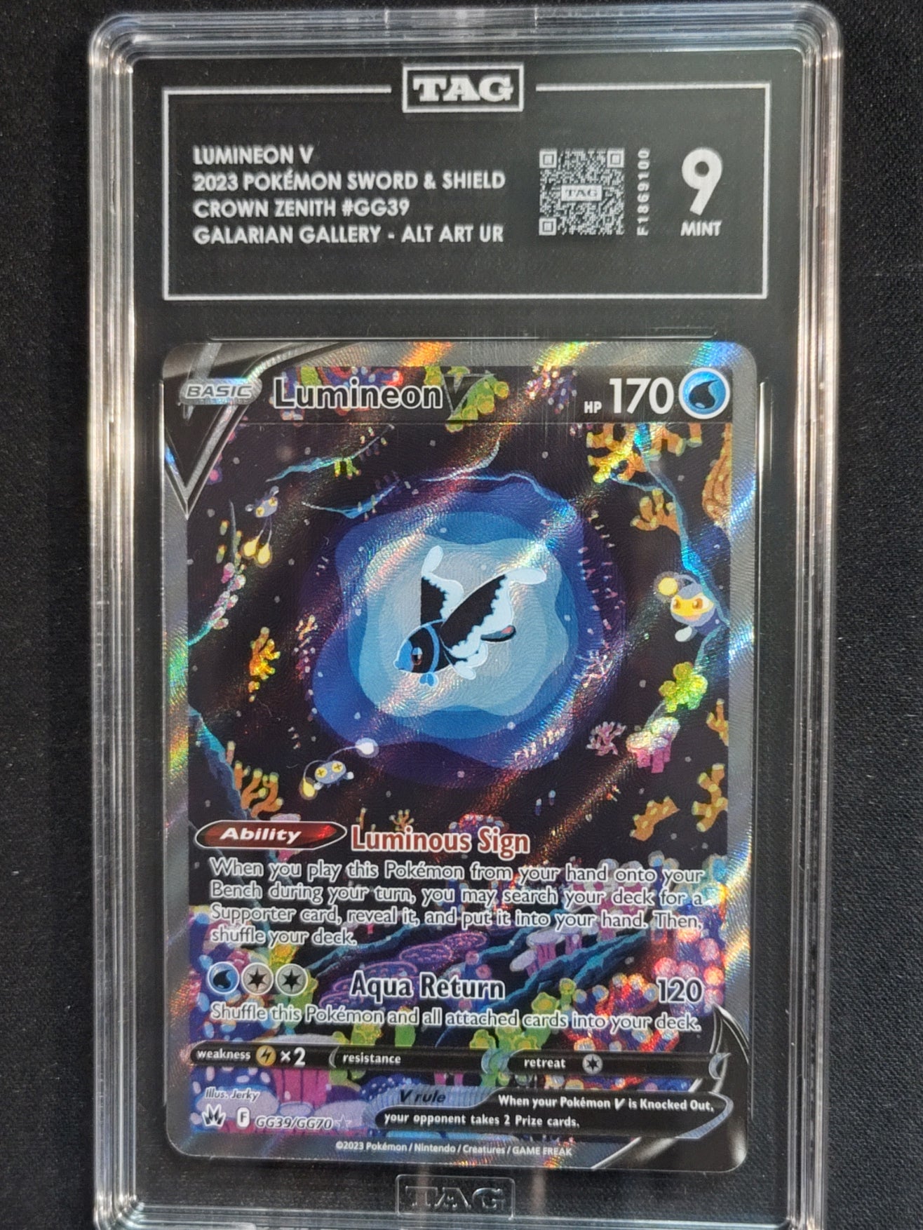 Lumineon V GG39/GG70 Crown Zenith Galarian Gallery TAG 9