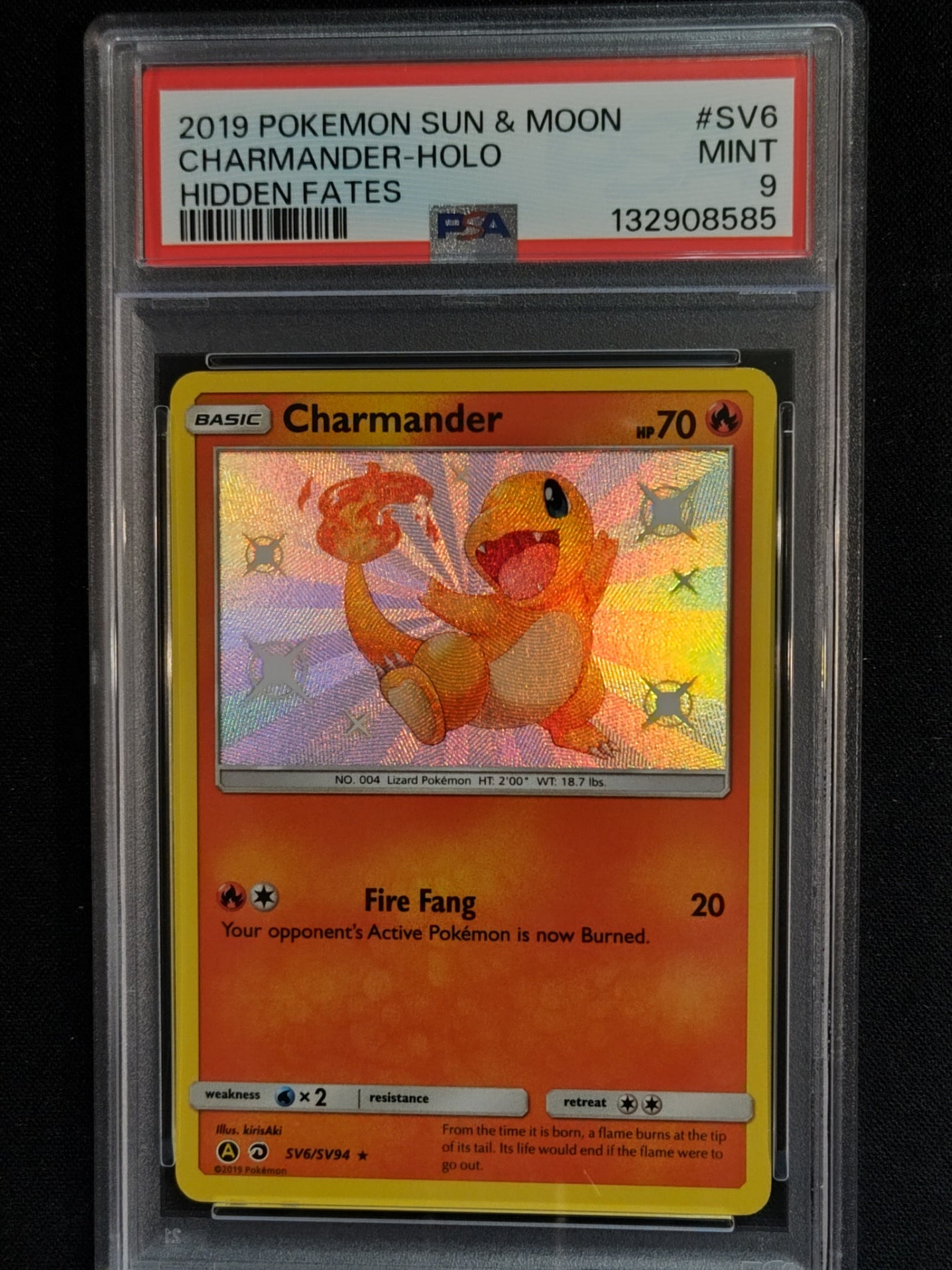 Charmander SV6/SV94 Hidden Fates PSA 9