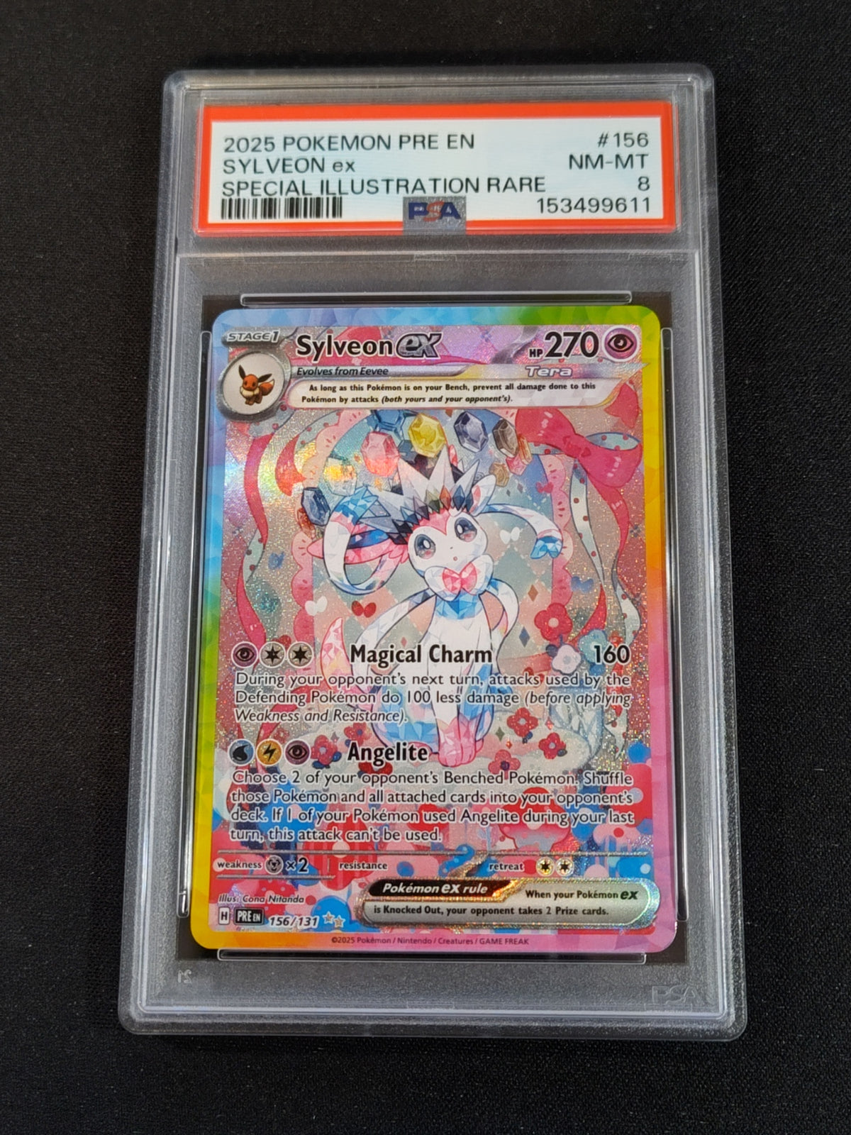Sylveon ex 156/131 Prismatic Evolutions PSA 8