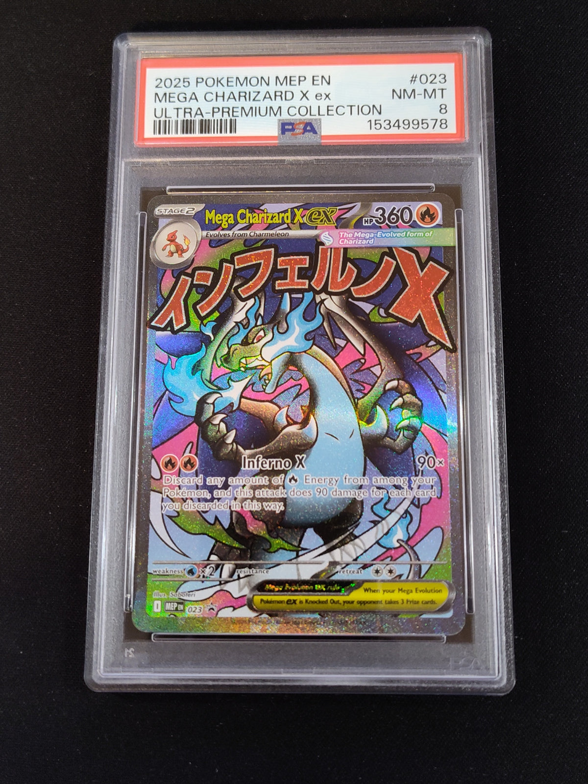 Mega Charizard X ex 023 Mega Evolution Promo PSA 8