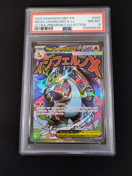 Mega Charizard X ex 023 Mega Evolution Promo PSA 8