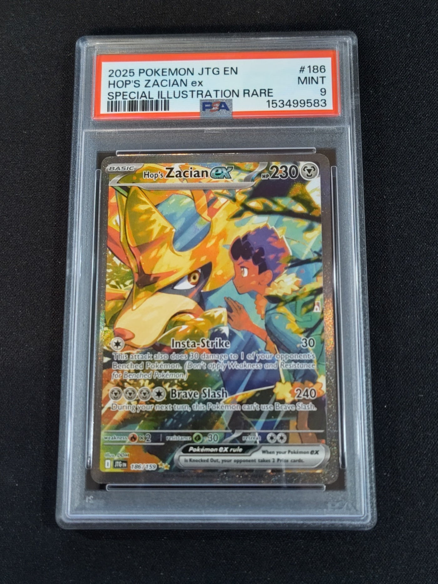 Hop's Zacian ex 186/159 Journey Together PSA 9