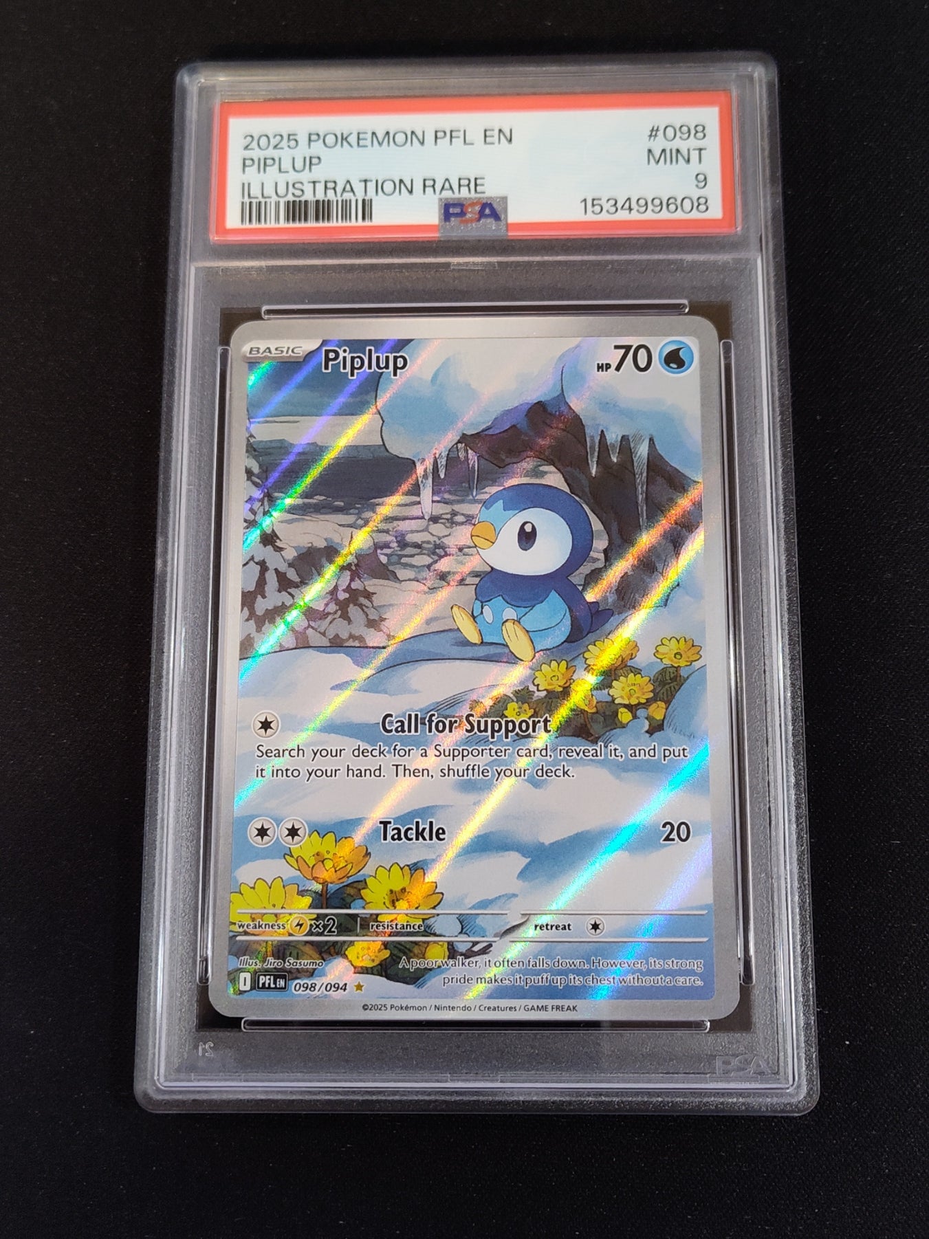 Piplup 098/094 Phantasmal Flames PSA 9