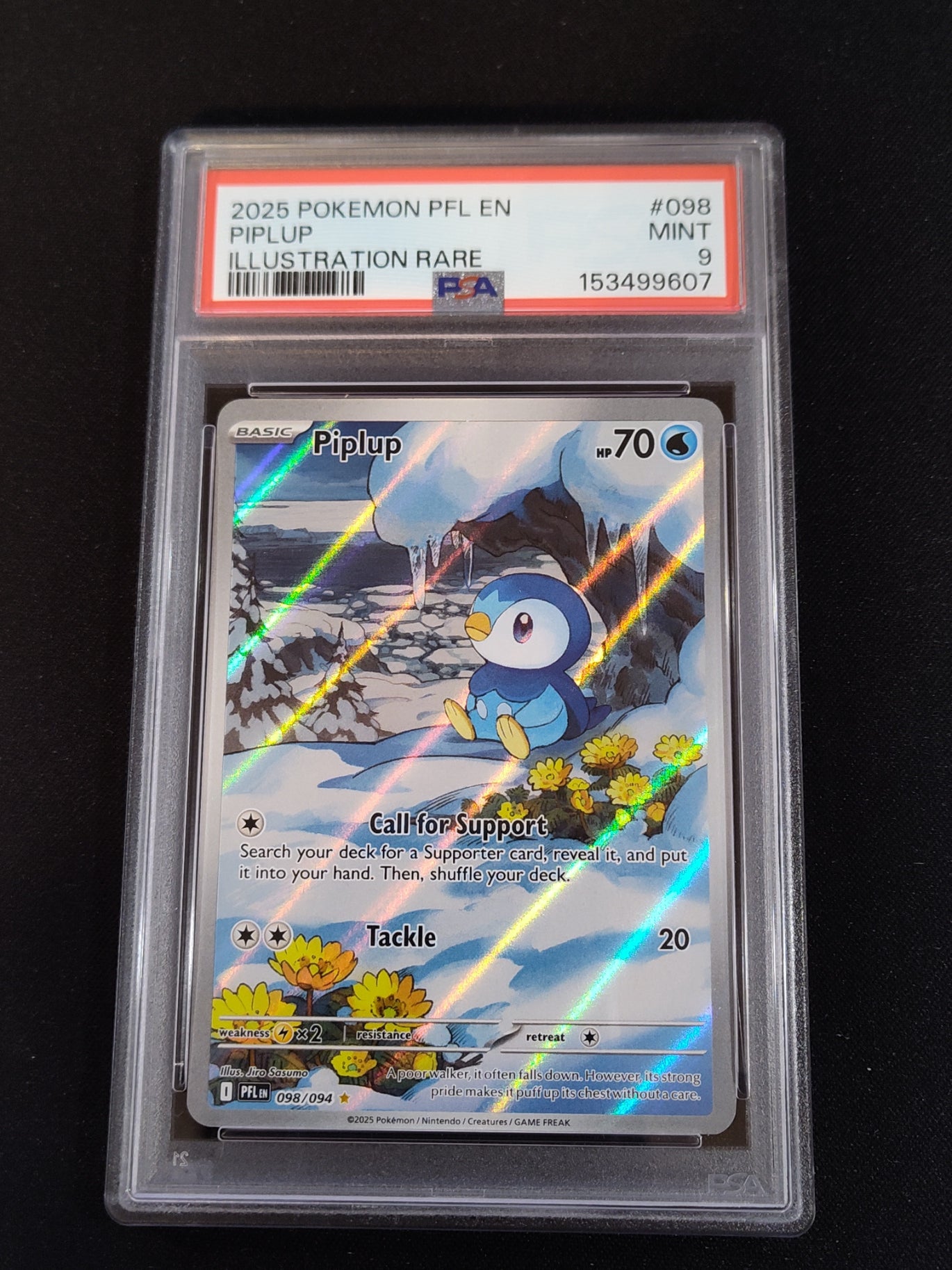 Piplup 098/094 Phantasmal Flames PSA 9