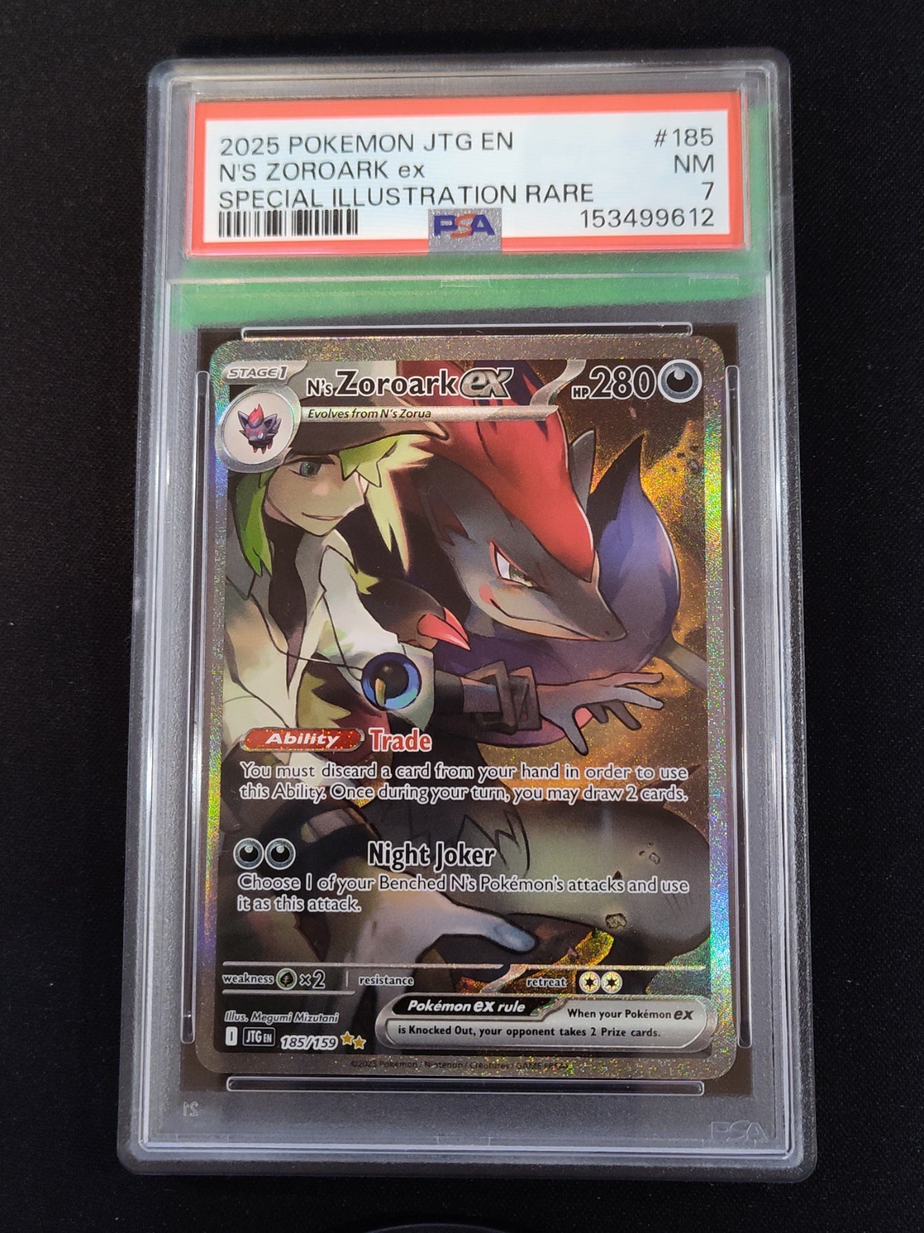 N's Zoroark ex 185/159 Journey Together PSA 7