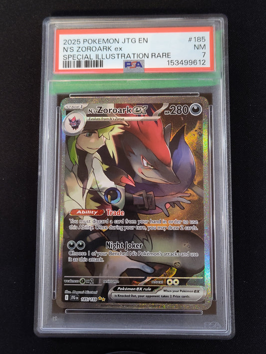 N's Zoroark ex 185/159 Journey Together PSA 7