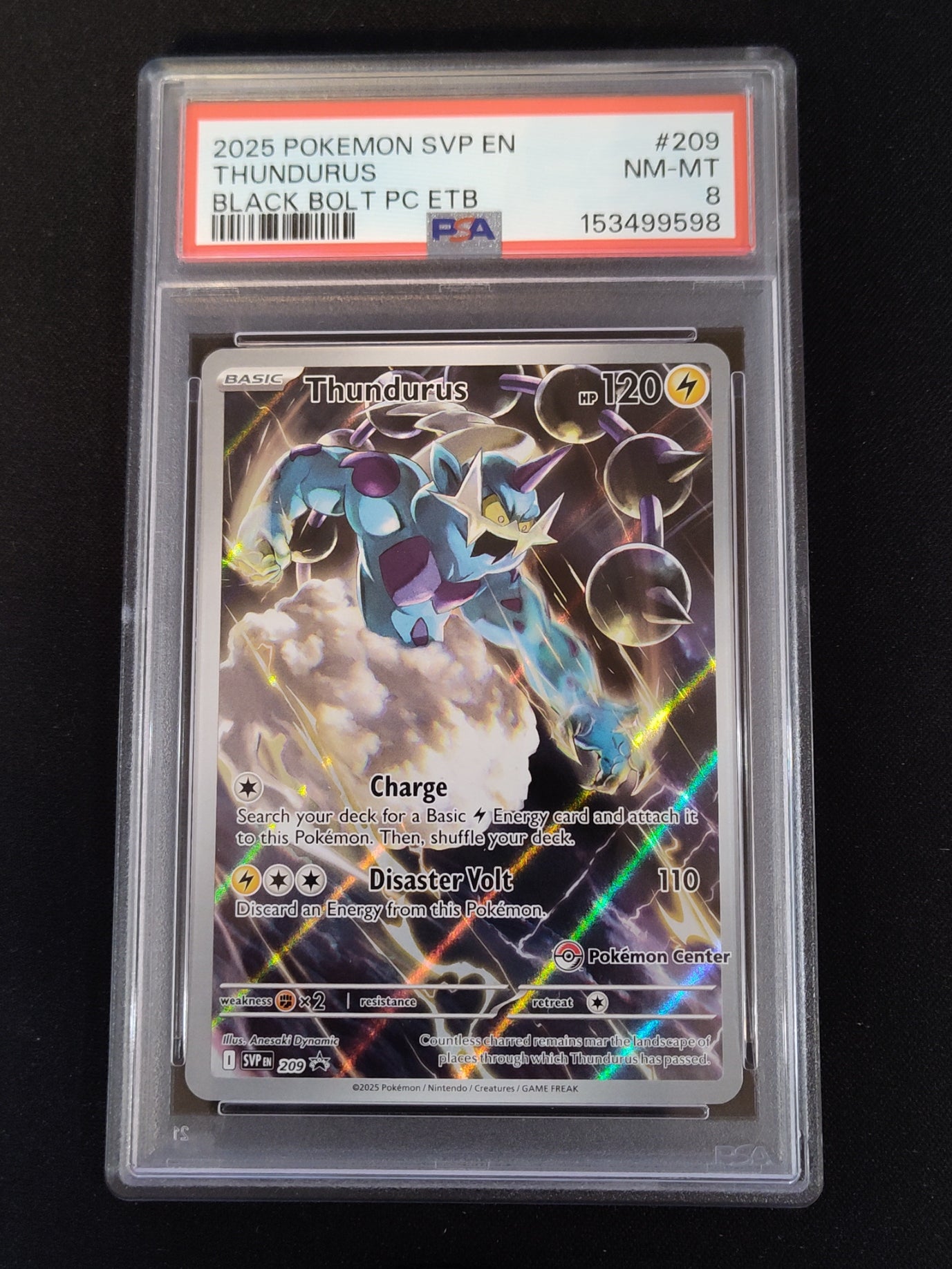 Thundurus - 209 Scarlet & Violet Pokemon Center Promo PSA 8