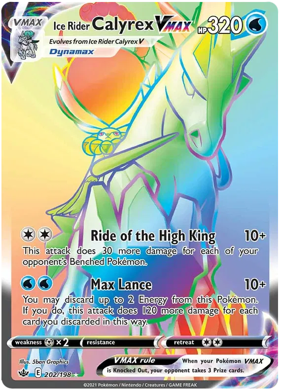 Ice Rider Calyrex VMAX 202/198 Sword & Shield Chilling Reign