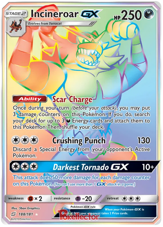 Incineroar GX 188/181 Team Up