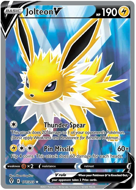 Jolteon V 177/203 Evolving Skies