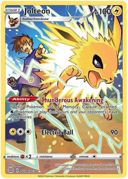 Jolteon TG04/TG30 Sword & Shield Brilliant Stars Trainer Gallery