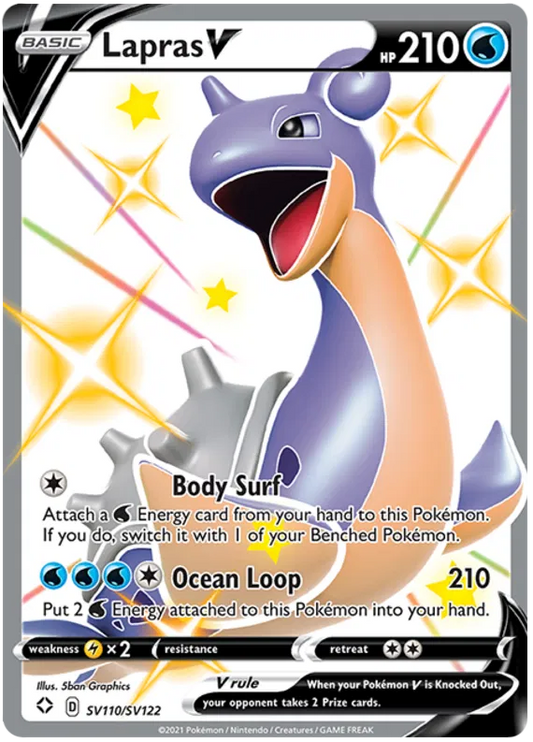 Lapras V SV110/SV122 Sword & Shield Shining Fates