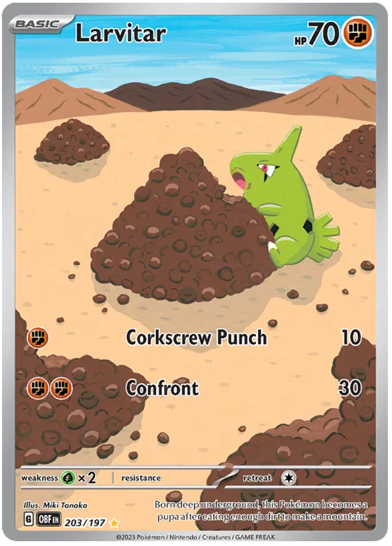 Larvitar 203/197 Obsidian Flames
