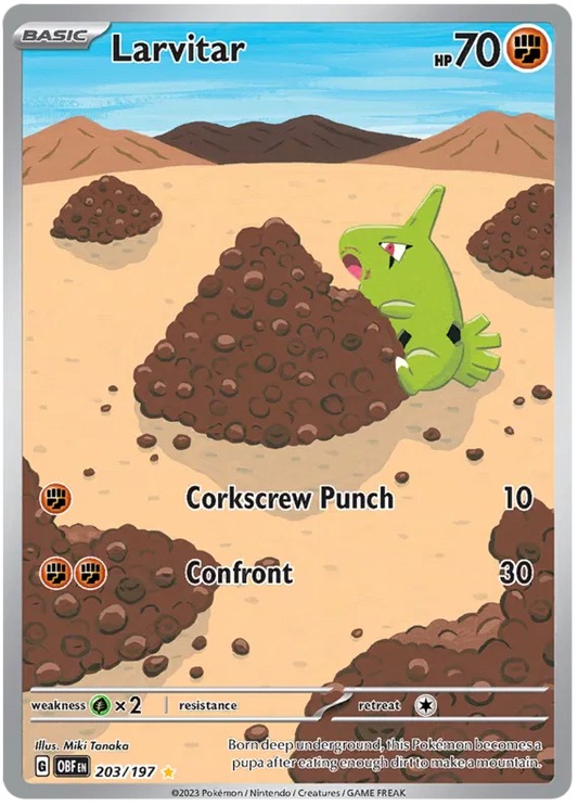 Larvitar 203/197 Obsidian Flames