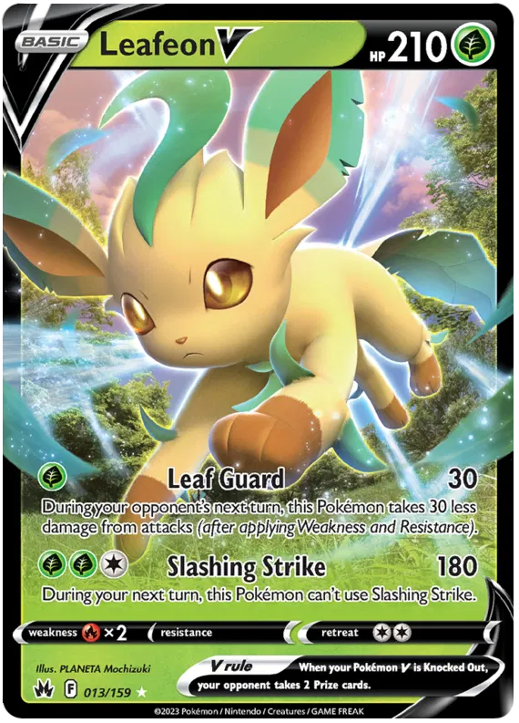 Leafeon V 13/159 Crown Zenith