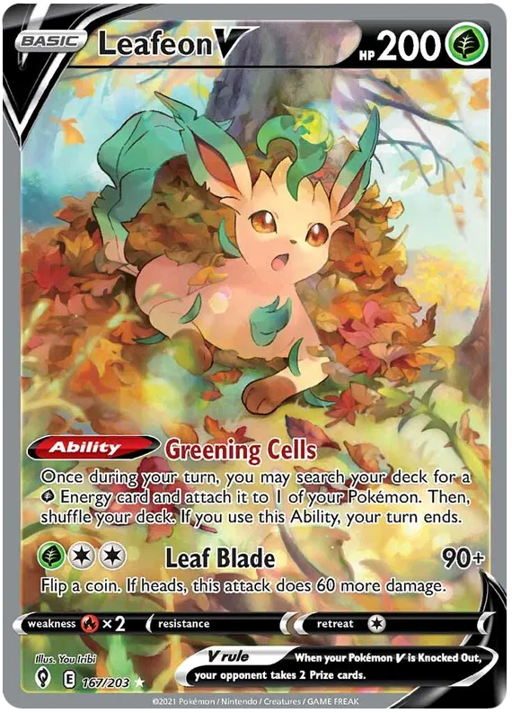 Leafeon V 167/203 Evolving Skies