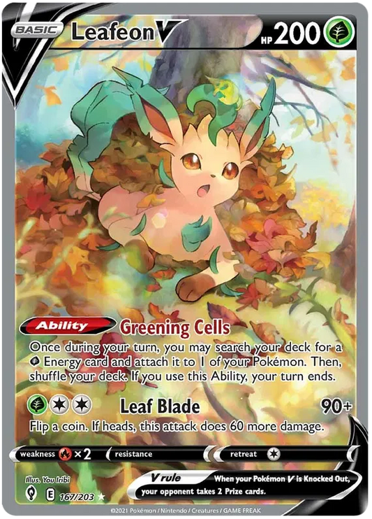 Leafeon V 167/203 Evolving Skies