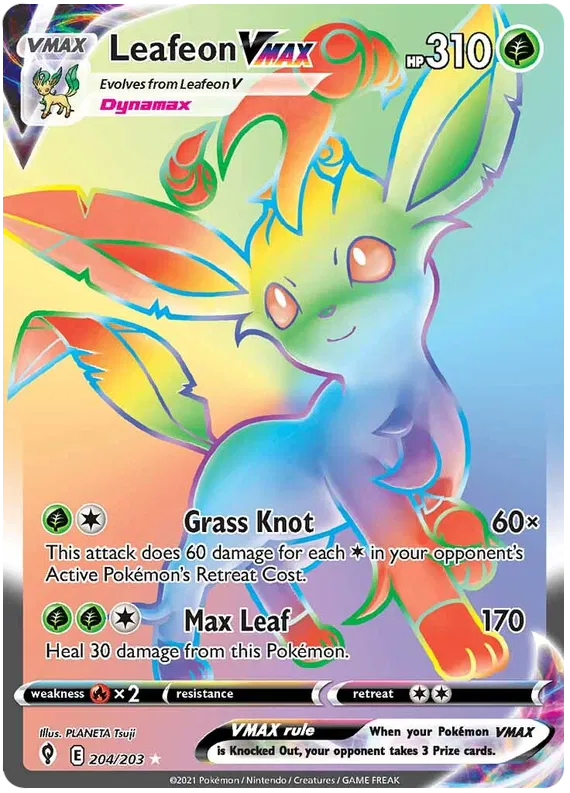 Leafeon VMAX 204/203 Sword & Shield Evolving Skies